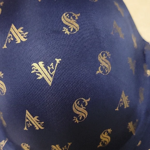 Victoria's Secret Blue and Gold Full-Coverage Bra - Picture 16 of 16